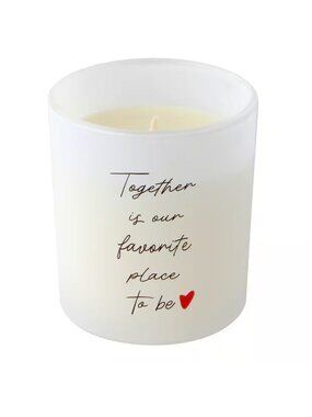 White 'Together is our favorite place to be' Decorative Candle